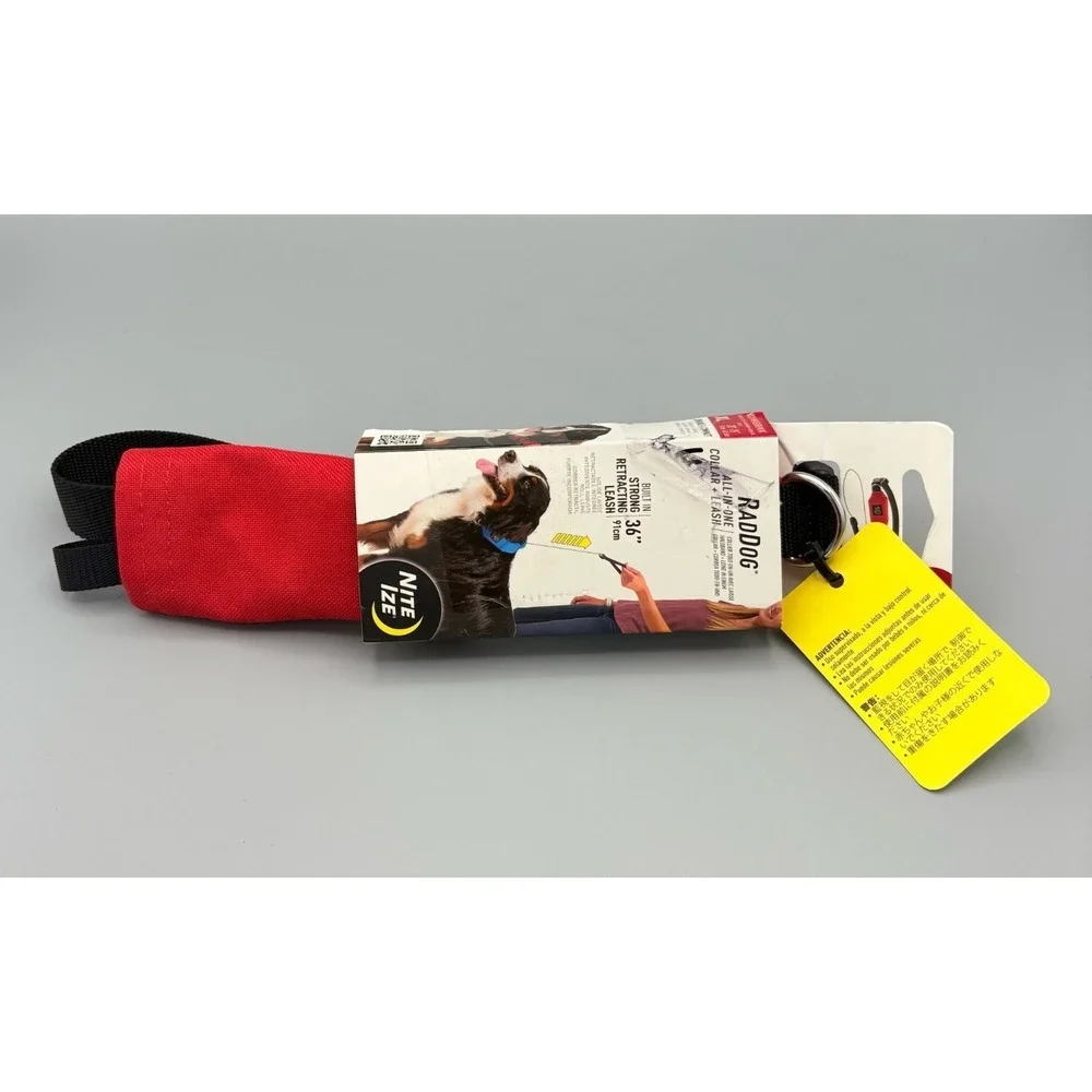 Nite‎ Ize RadDog All-in-One Dog Collar and Leash Red, Size XL 36
